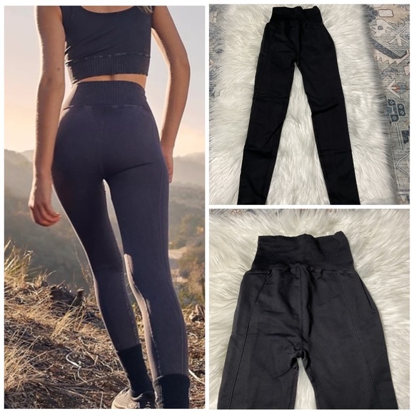 Free People Stay With It Leggings in BLACK - Picture 1 of 8